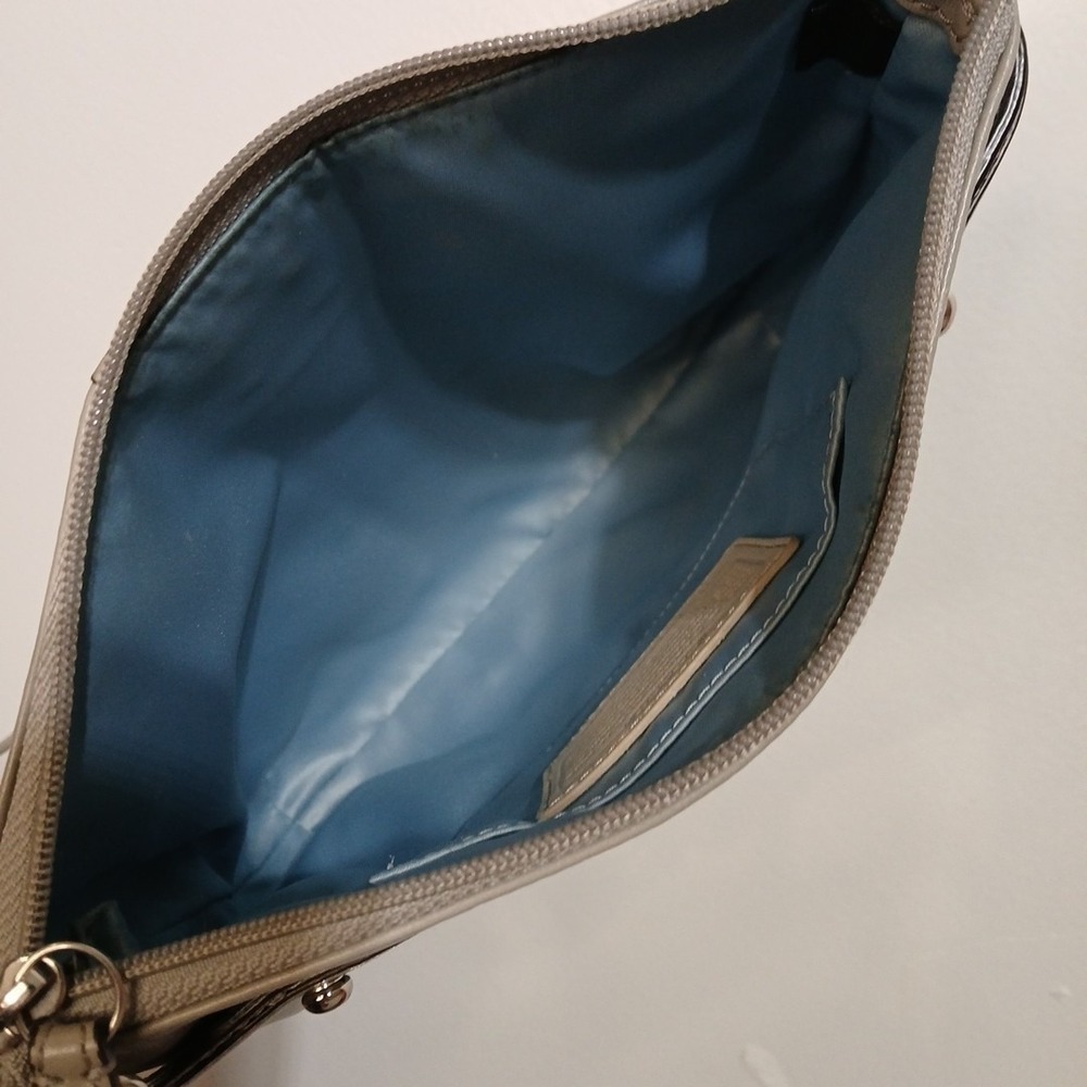 Coach Collette Gray Leather Slim Crossbody Bag Purse Satchel C Logo #44808 2011 - Picture 11 of 12
